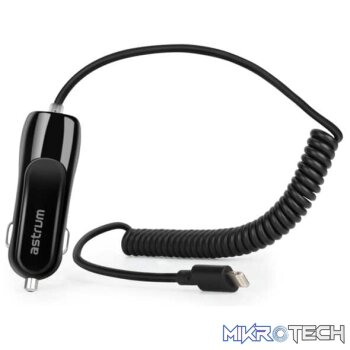 12W 2.4A 8 pin Lightning MFI Car Charger  CC390 Black